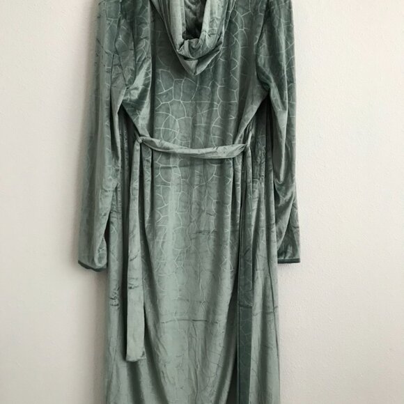 Berkshire Homewear Island Fleece Hooded Robe - Teal (Sz S) a623280 - Picture 3 of 4